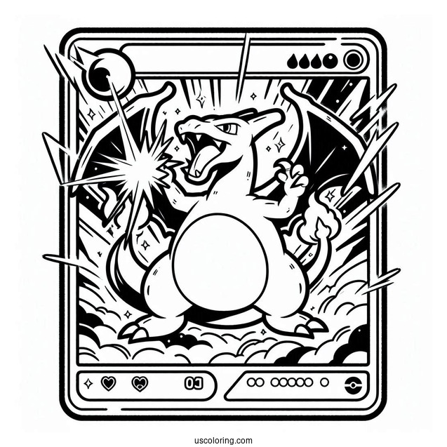 Charizard V Star Explosive Fire Pokemon Card