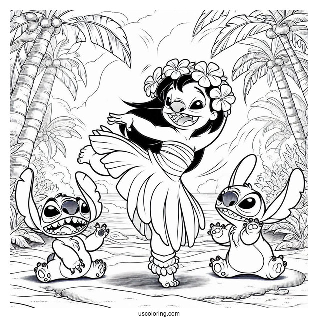 Lilo and Stitch Dancing With Jumba Hiding