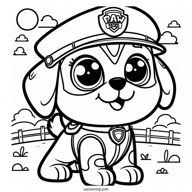 Cute Coloring Page Of Rocky