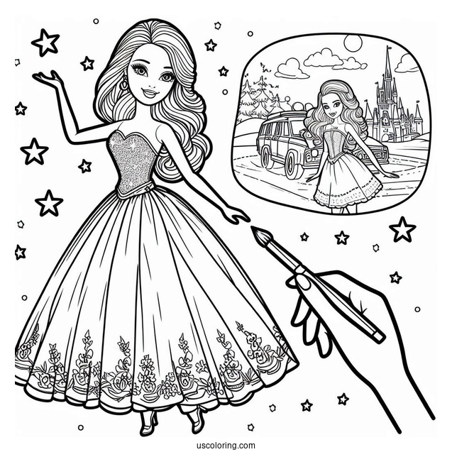 Barbie From Toy Story Coloring Page