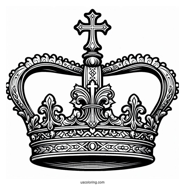 St Edward_s Crown Coloring Page