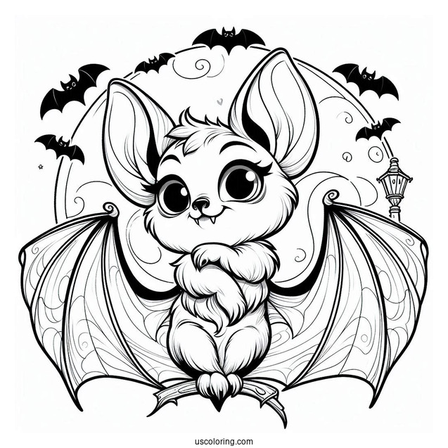 Bat Coloring Page Of Hotel Transylvania Bartok Outline