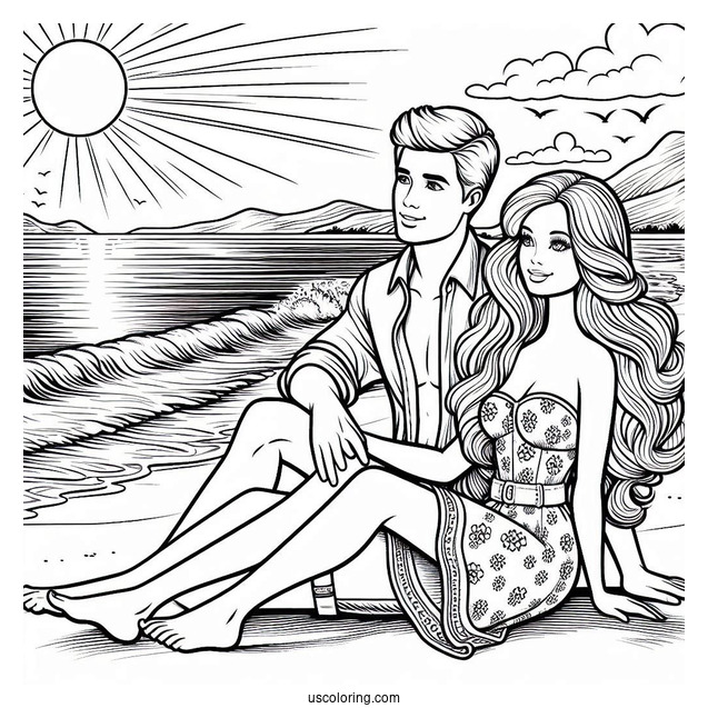 Ken And Barbie At The Beach