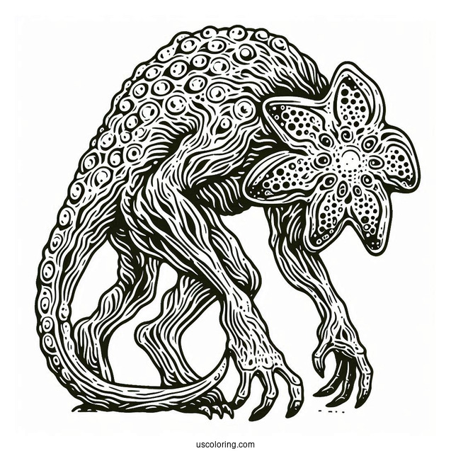 Demogorgon Monster From Stranger Things To Color