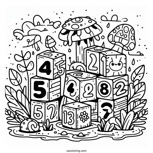 Easy Numberblocks Coloring Page 19
