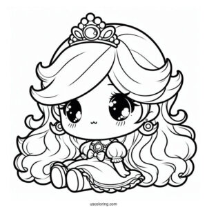 Kawaii Baby Rosalina Coloring Page For Kids