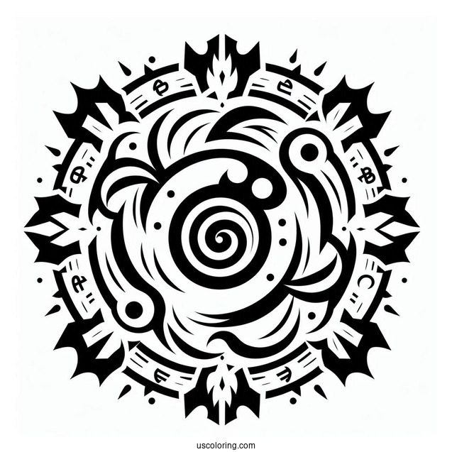 Naruto Coloring Page Of Kurama Chakra Mode