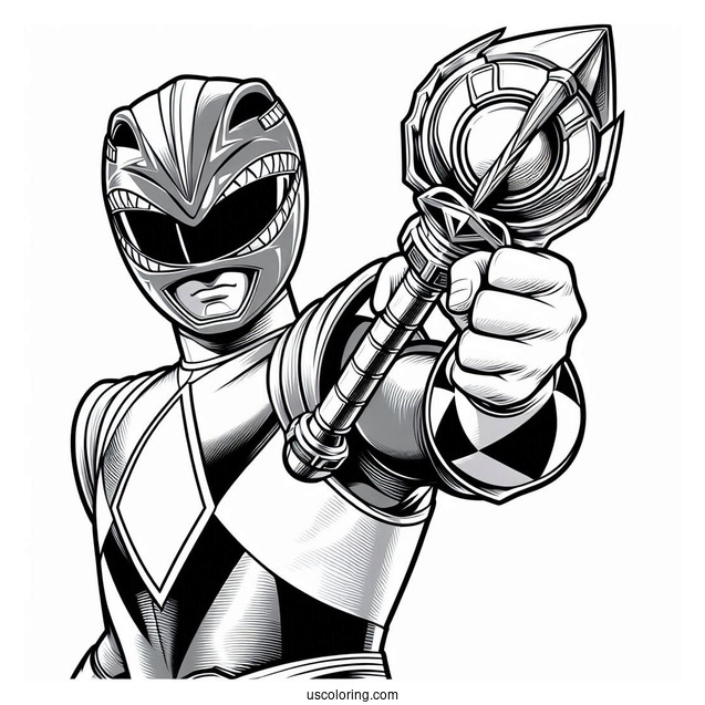 Power Ranger Holding Power Lance