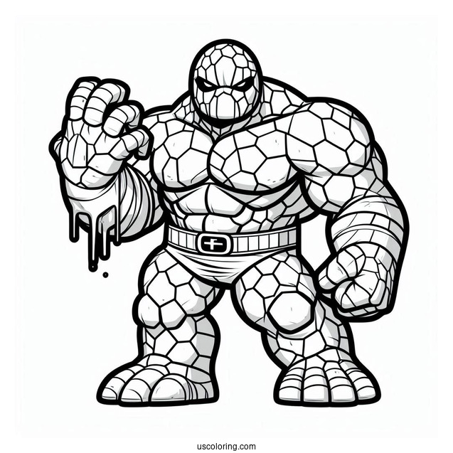 Ben Grimm The Thing Coloring Page For Preschoolers
