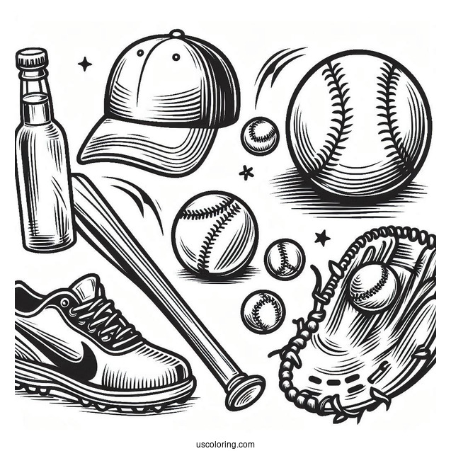 Baseball Coloring Page