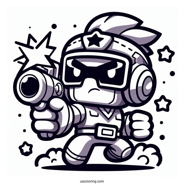 Detailed Brawl Stars Coloring Page Of Brawlers