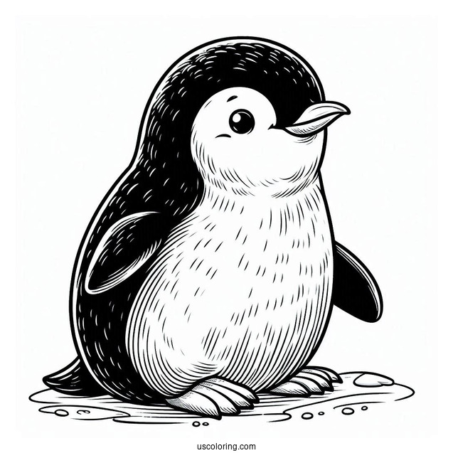 Adelie Penguin Coloring Page