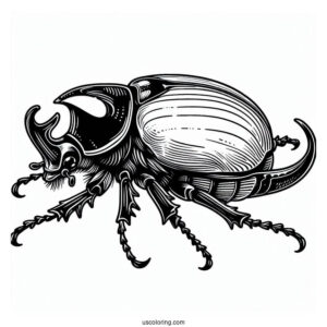 Eastern Hercules Beetle Coloring Page