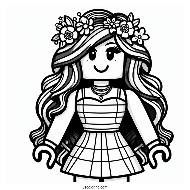 Roblox Girl Coloring Page