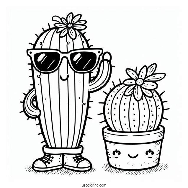 Cool Cactus Wearing Sunglasses