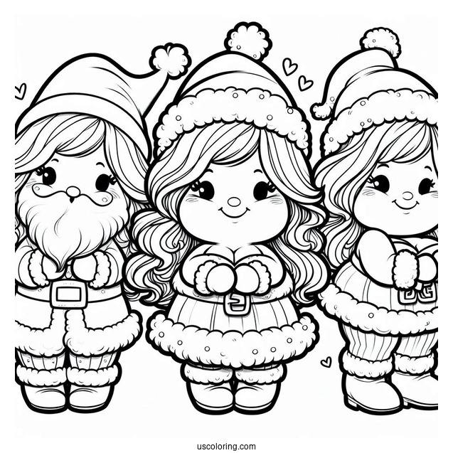 Plump Looking Santa To Color For Kids