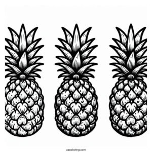 Pineapple Pop It To Color For Kids