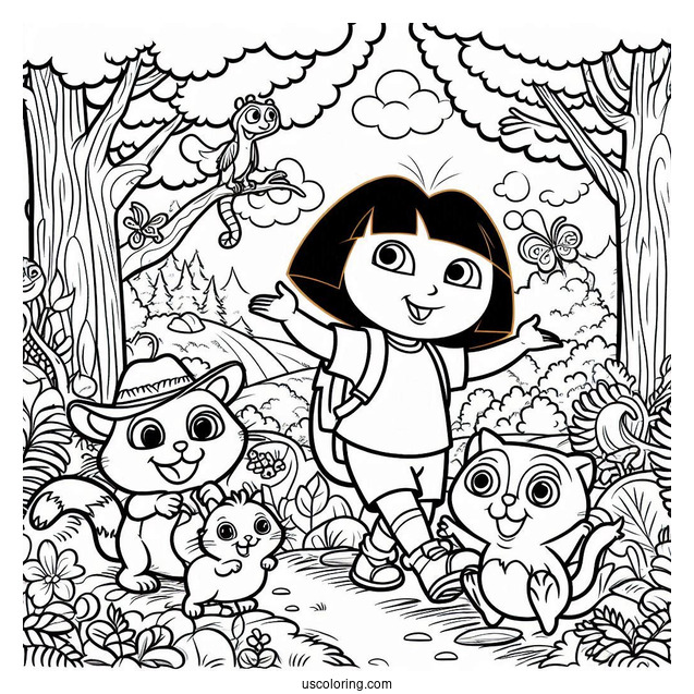 Dora And Friends Exploring In The Forrest