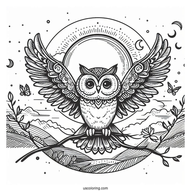 Owl Coming In To Land