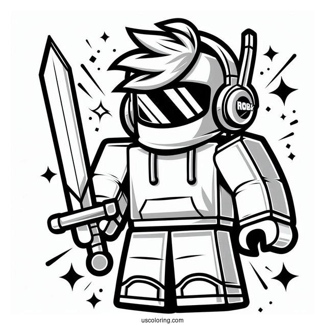 Mega Noob Coloring Page