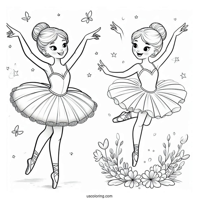 Happy Ballerina Dancing During a Performance