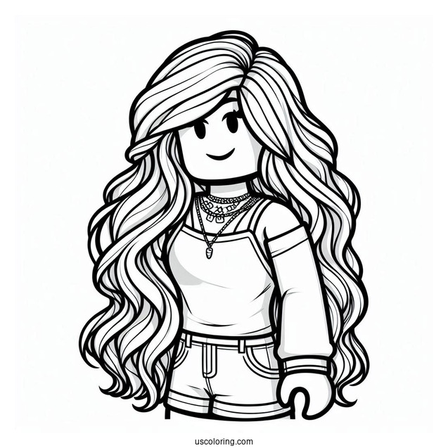 Roblox Girl Coloring Page