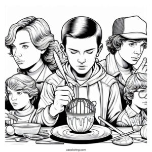 Stranger Things Popular Characters To Color
