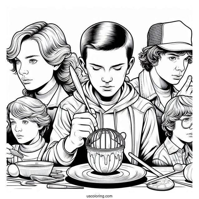 Stranger Things Popular Characters To Color