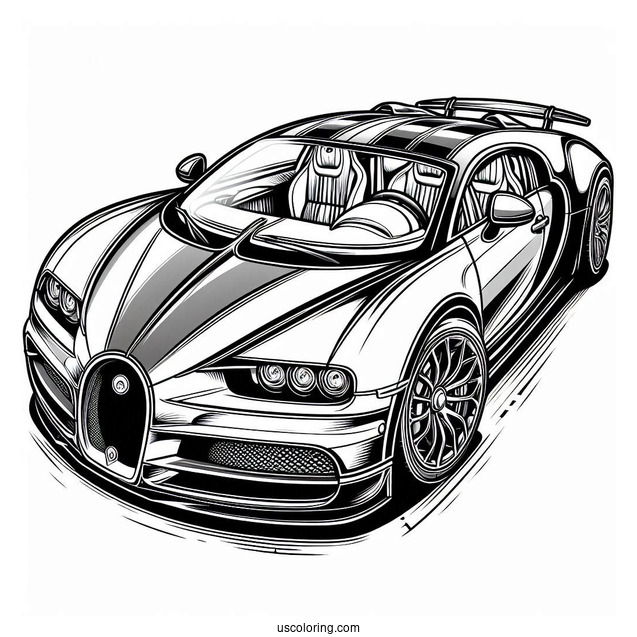 Bugatti Coloring Picture For Kids