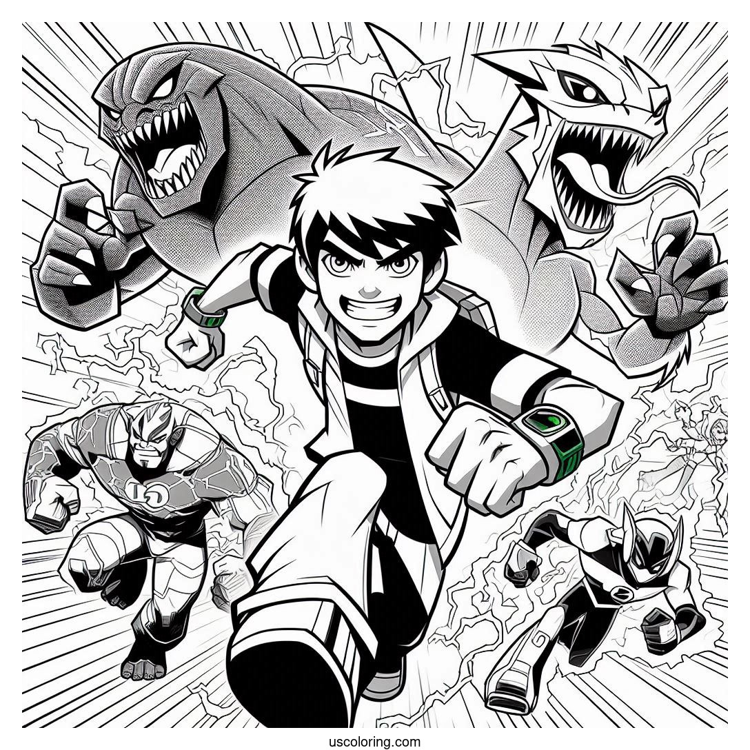 Ben 10 Coloring Pages (Free PDF Printables)