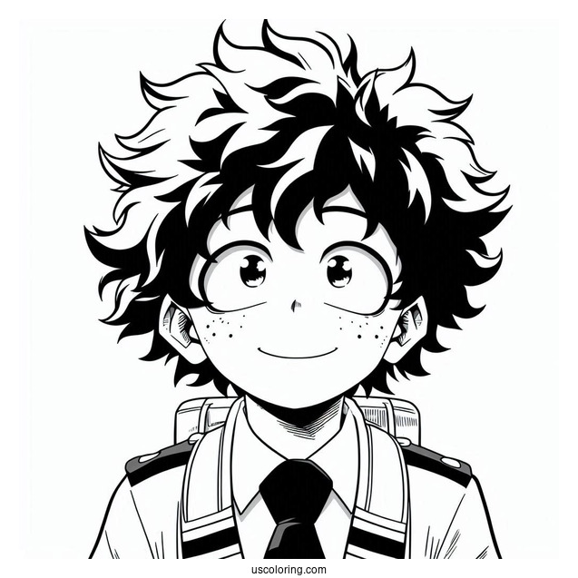 Deku Coloring Page Izuku Midoriya With Shoto Todoroki