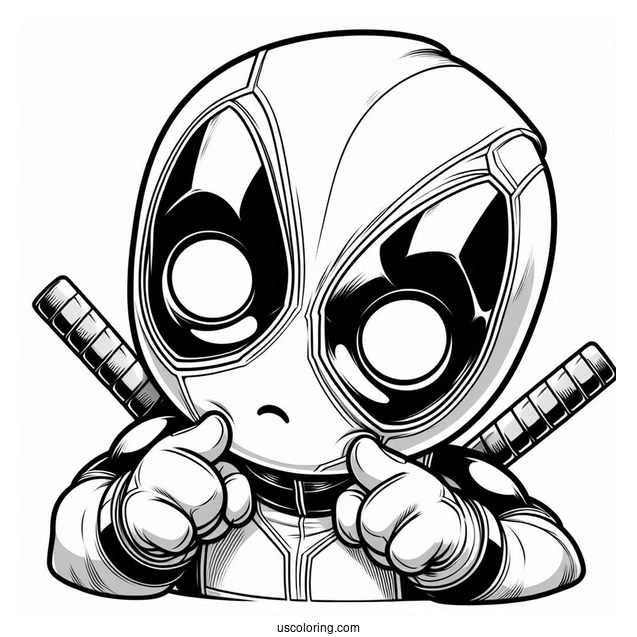 Deadpool Doing Naughty Pout Face