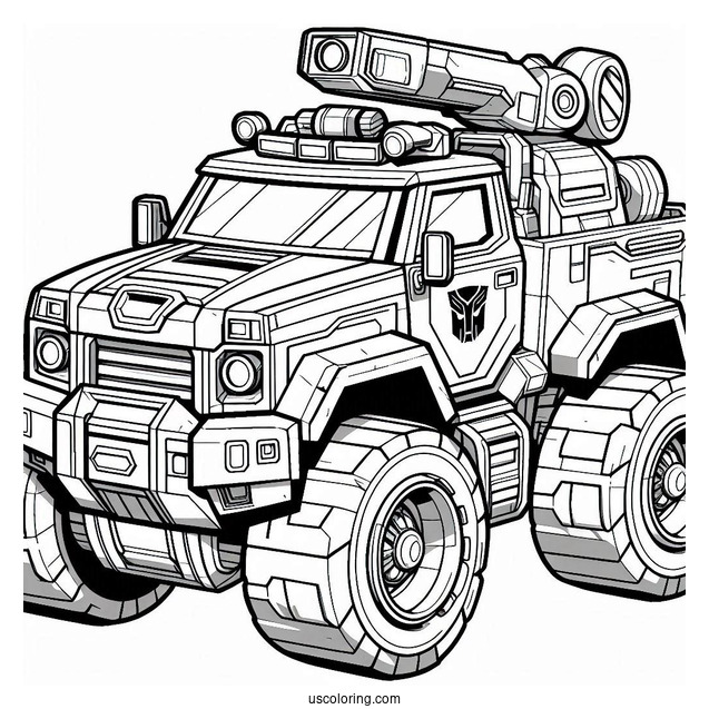 Transformers Rescue Bots Coloring Page Boulder Car Form