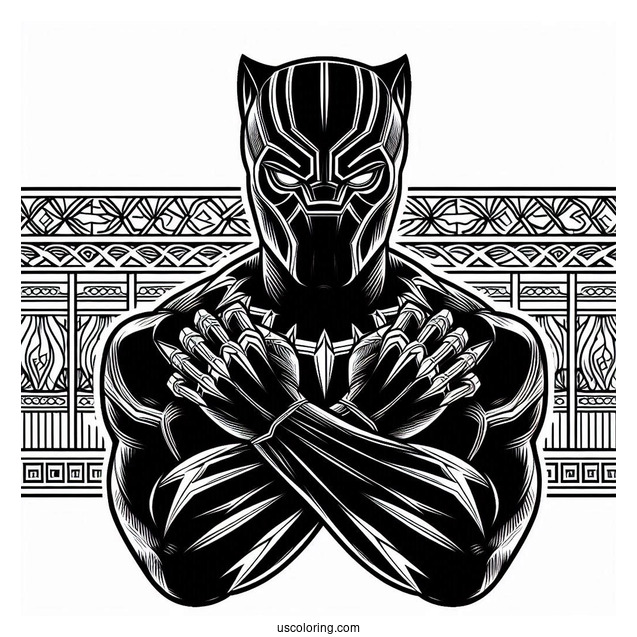 Black Panther Movie Poster Coloring Page