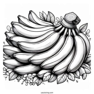 Multiple Bunches Of Bananas Coloring Pages