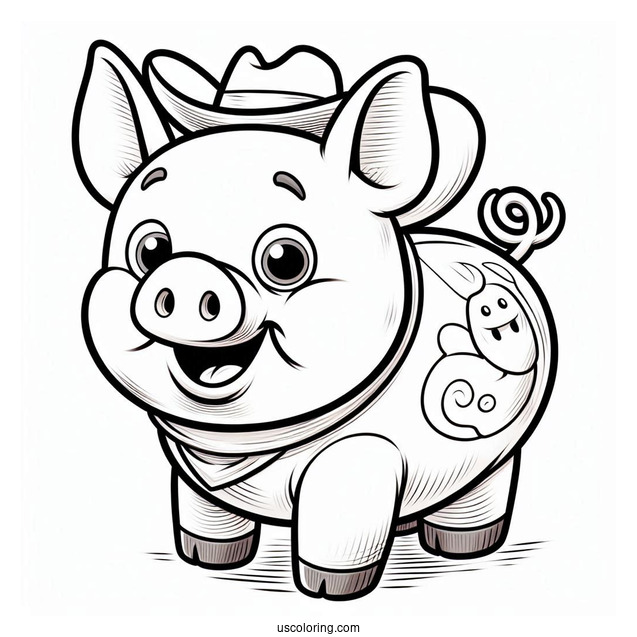 Hamm The Pig From Toy Story To Color