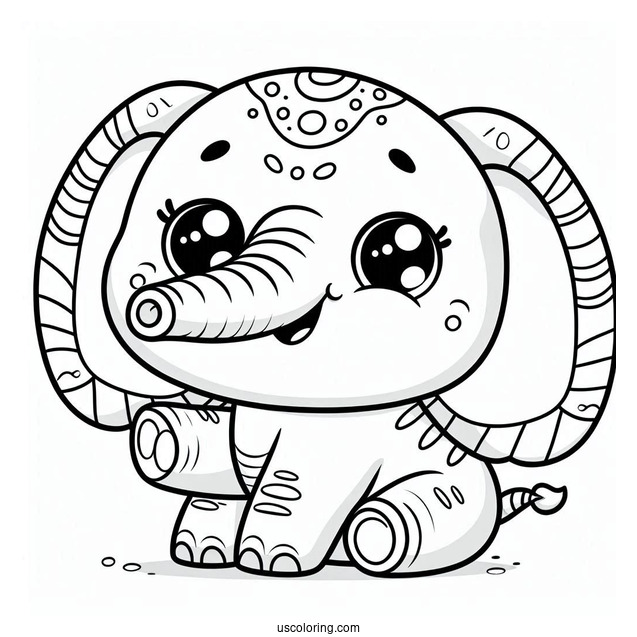 Bubba Bubbaphant Of Smiling Critters Coloring Page