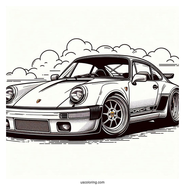 Porsche Coloring Page 930 Turbo