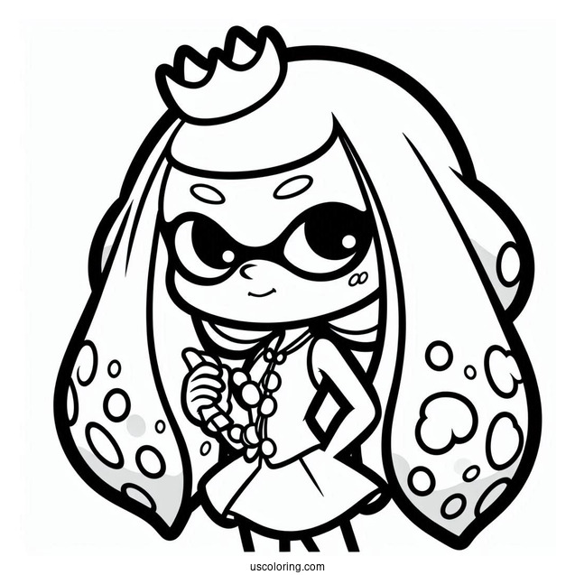Simple Pearl Houzuki Splatoon Coloring Page For Kids