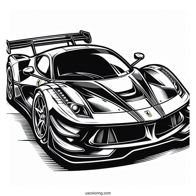 Ferrari Race Car Coloring Picture