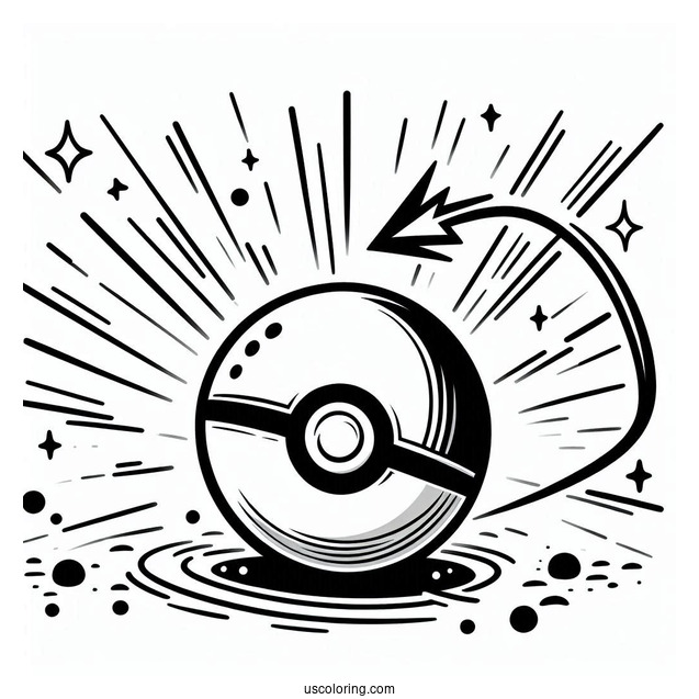 Pokeball About To Release A Pokéball Coloring Page