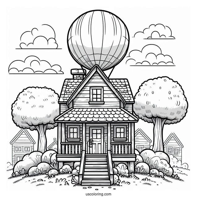 Balloon House From Pixar Movie Up To Color