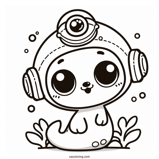 Octonauts Coloring Page Of Cute Kwazii For Preschoolers