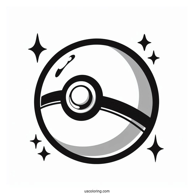 Pokemon Legends Pokéball Coloring Page