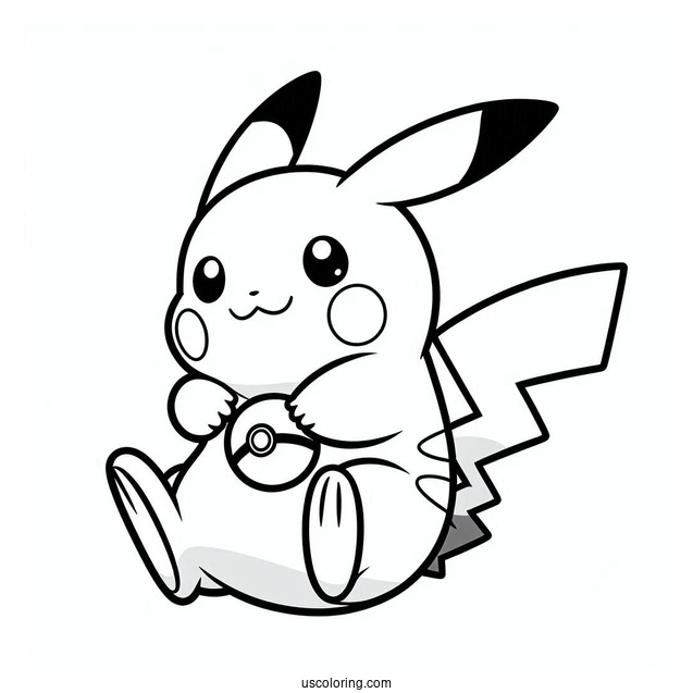 Easy Pikachu Coloring Page For Preschoolers