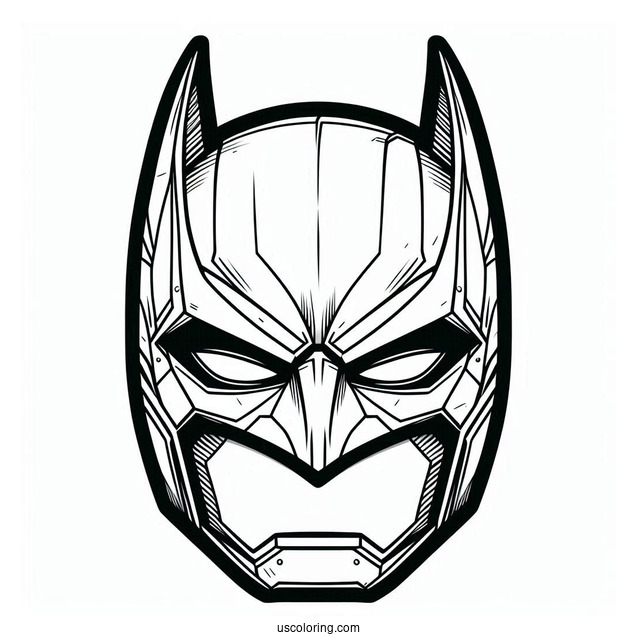 Closeup Of Lego Batman Mask Coloring