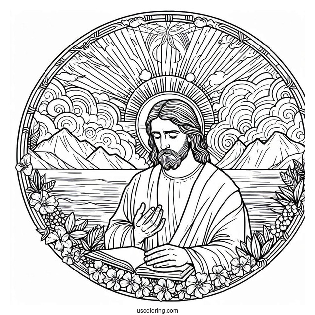 Jesus Restoring Sign Miracle Coloring Page