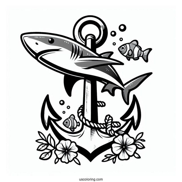 Anchor The Hammerhead Shark Coloring Page Finding Nemo