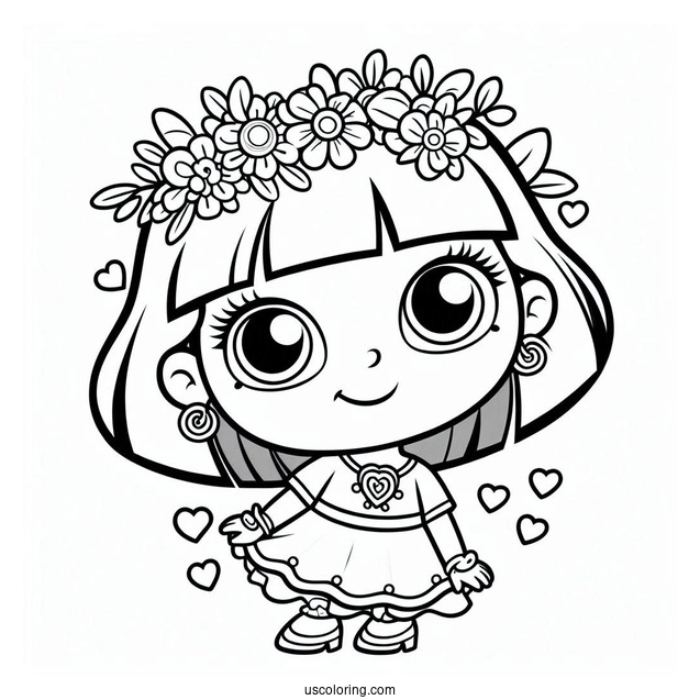 Big Sister Dora Coloring Sheet