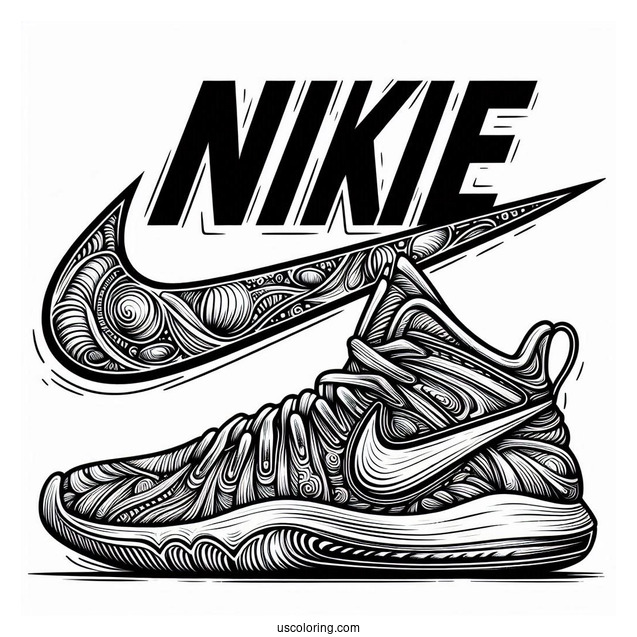 Nike Coloring Page Of Logo